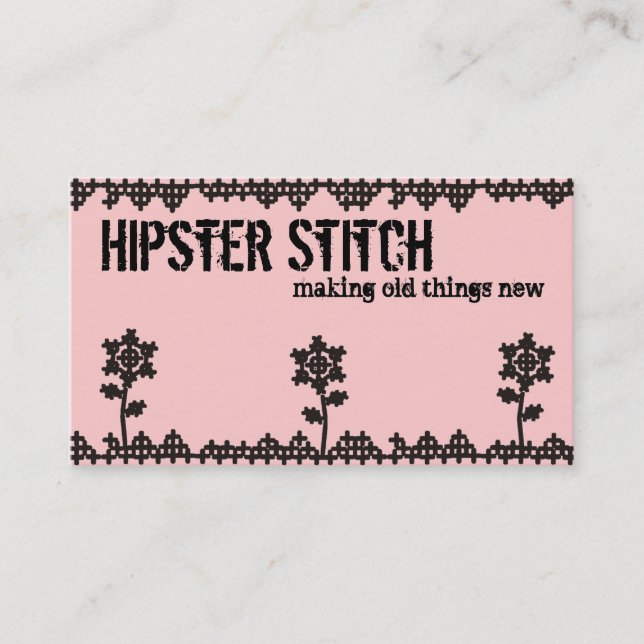 Den beställnings- färgkor syr blommor som syr visitkort (Framsida)