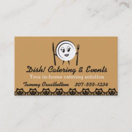 Den beställnings- färgmiddagen pläterar visitkort