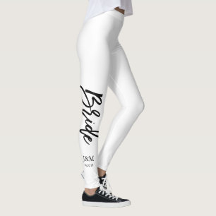 Den beställnings- färgtrendiget skrivar "bruden ", leggings