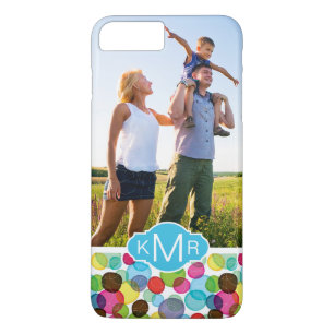 Den beställnings- foto- & Monogramrundan bubblar