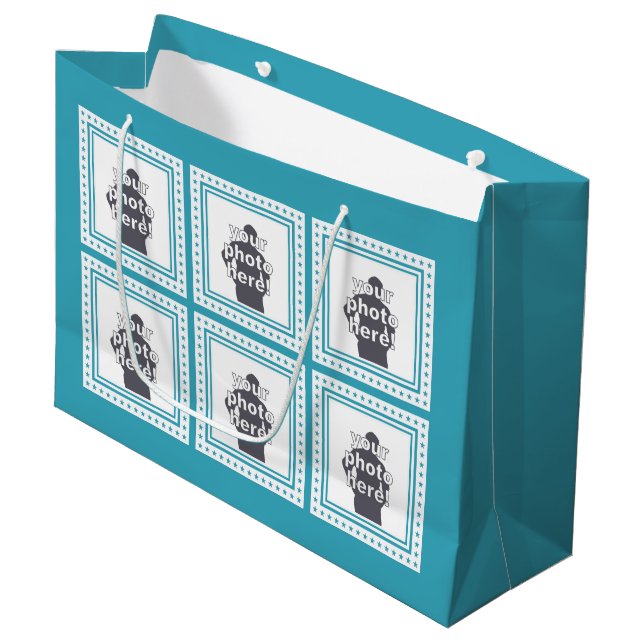 DEN BESTÄLLNINGS- FOTO-, TEXT- & FÄRGgåvan hänger (Framsidan Vinklad)