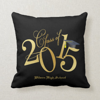 Den beställnings- funkysvarten och guld kudde