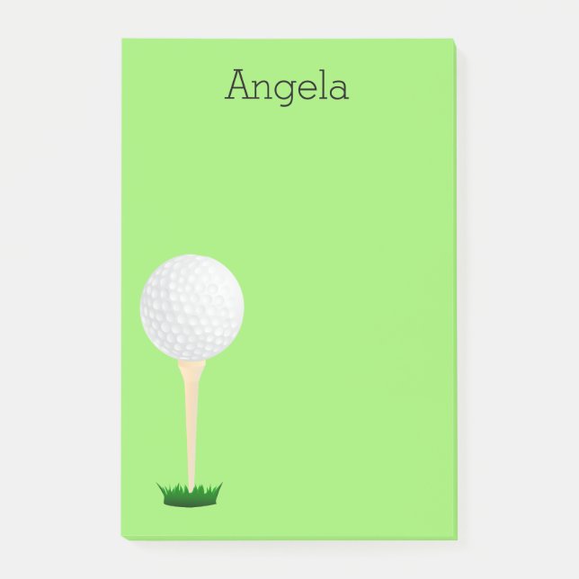 den beställnings- golfbollgolfspeldesignen postar post-it block (Framsida)