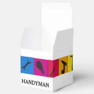 Den beställnings- handymanfärgaden reparerar presentaskar