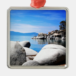 Den beställnings- Lake Tahoe Sandhamnen Julgransprydnad Metall