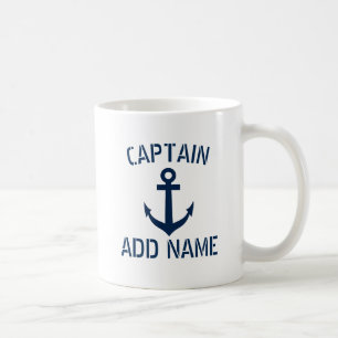 Den beställnings- marinen för fartygkaptennamn kaffemugg