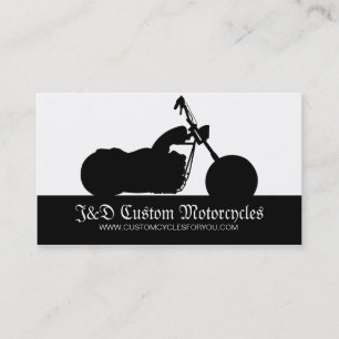 Den beställnings- motorcykelbiker shoppar visitkort