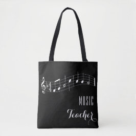 Den beställnings- musiklärare hänger lös - svart tygkasse