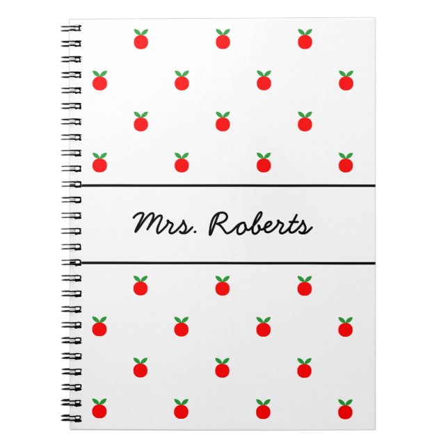 Den beställnings- röda äpplejournalen för skolar anteckningsbok (Framsidan)