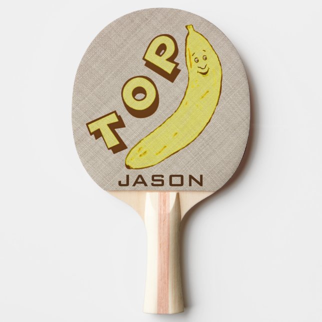 Den beställnings- roliga bästa bananpingen Pong Pingisracket (Framsidan)