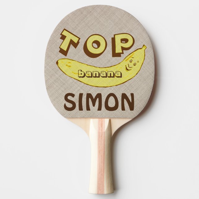 Den beställnings- roliga bästa bananpingen Pong Pingisracket (Framsidan)