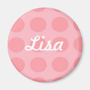 Den beställnings- rosa polkaen pricker magneten magnet