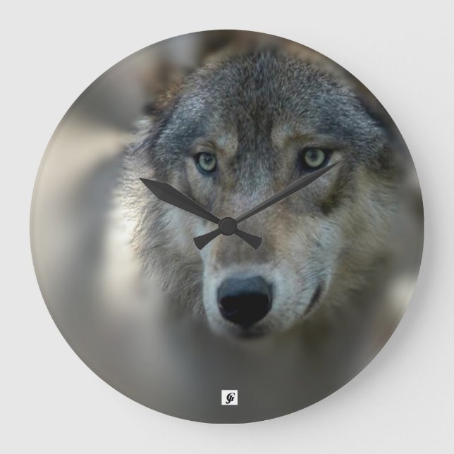 Den beställnings- stora rundaväggen tar tid på stor klocka (Framsida)