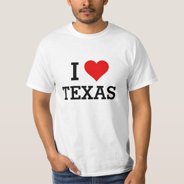 Den beställnings- textklassikern älskar jag Texas T Shirt (Framsida)