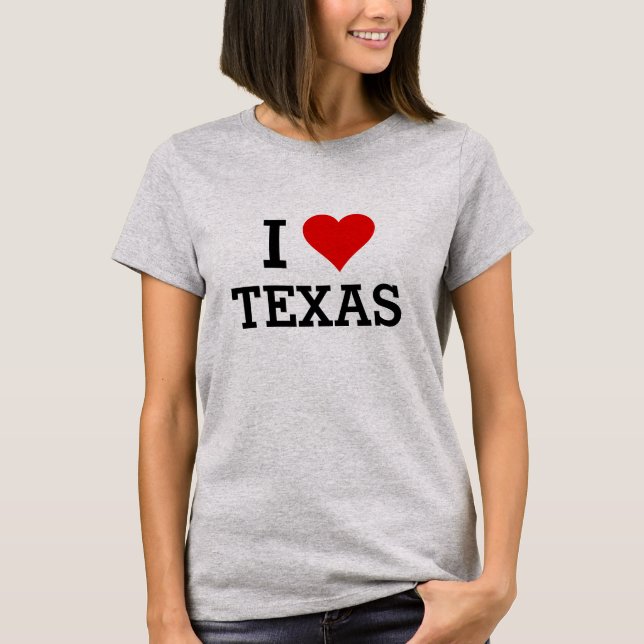 Den beställnings- textklassikern älskar jag Texas T Shirt (Framsida)