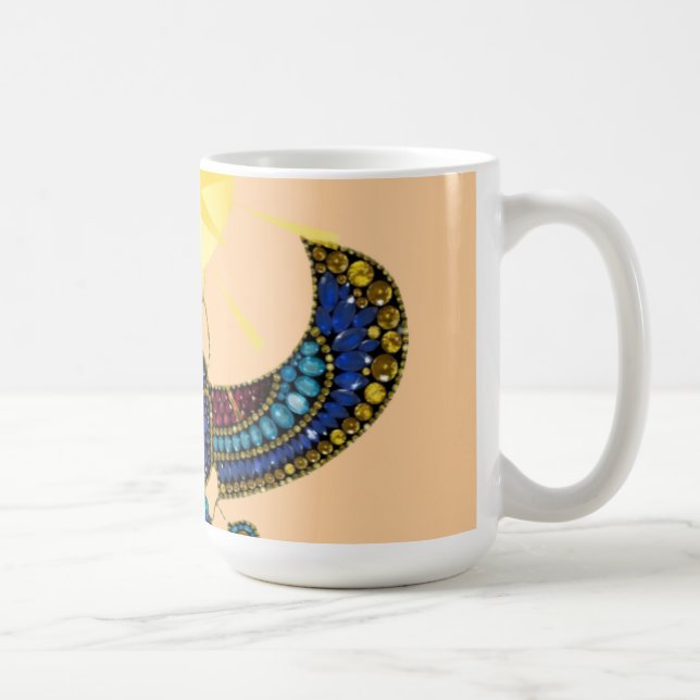 Den bevingade skarabén från det antika Egypten Kaffemugg (Höger)