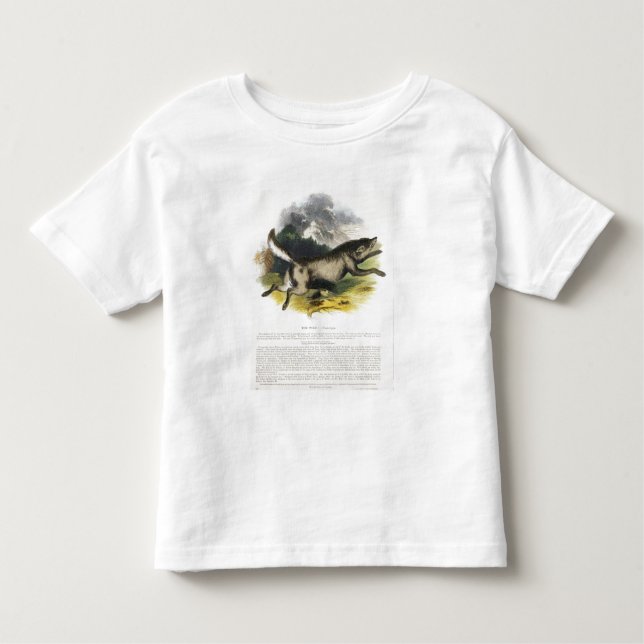 Den bilda illustrationpuen för varg (Canislupus) T-shirt (Framsida)