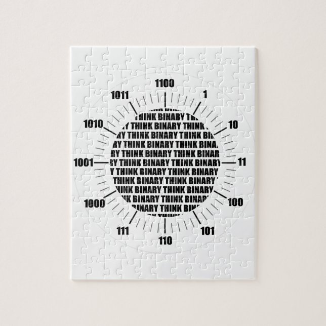 Den binära tänkan tar tid på (Geekhumorn) Pussel (Vertikal)