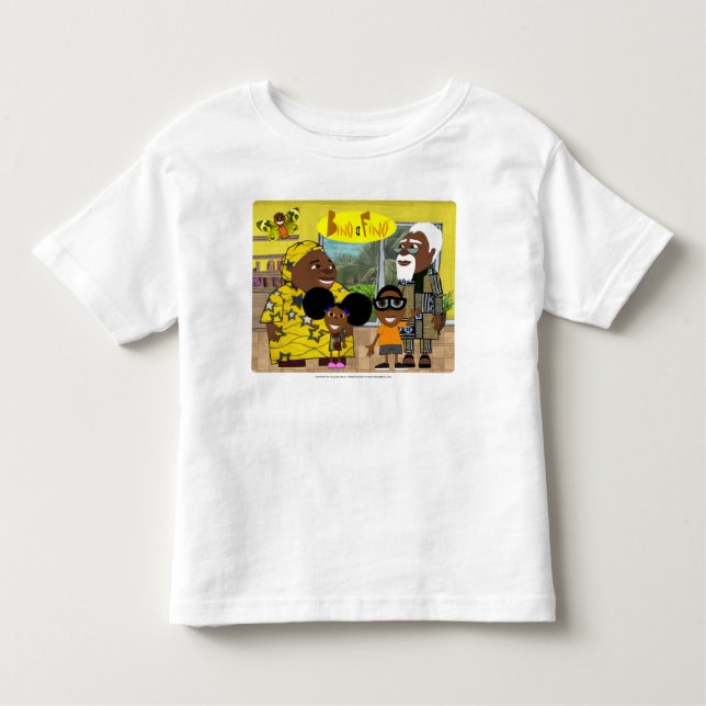 Den Bino och Fino familjskjortan Tee Shirt (Framsida)