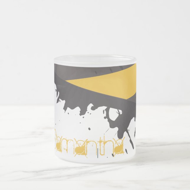 Den Bio faran varnar den frostade Glass Frostad Glasmugg (Center)