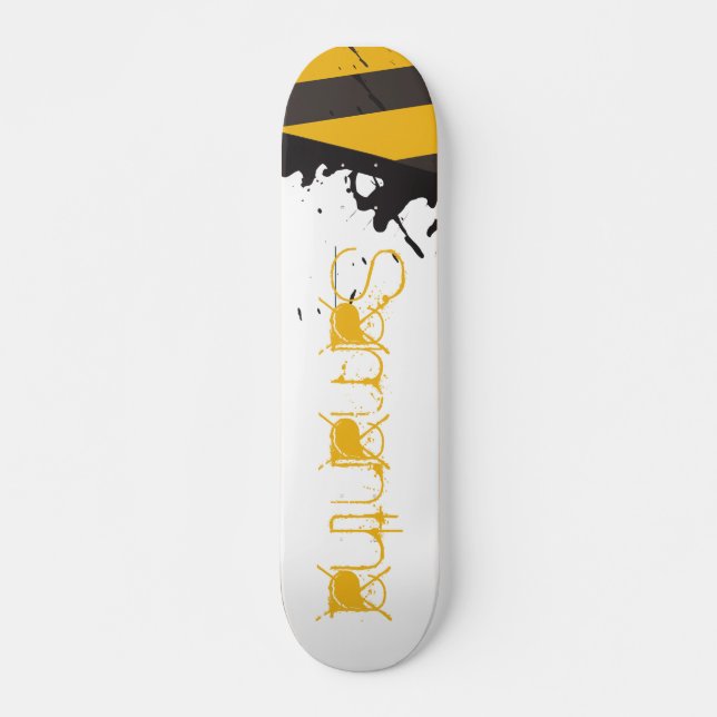Den Bio faran varnar tejpar kompskateboarden Skateboard Bräda 20 Cm (Framsida)