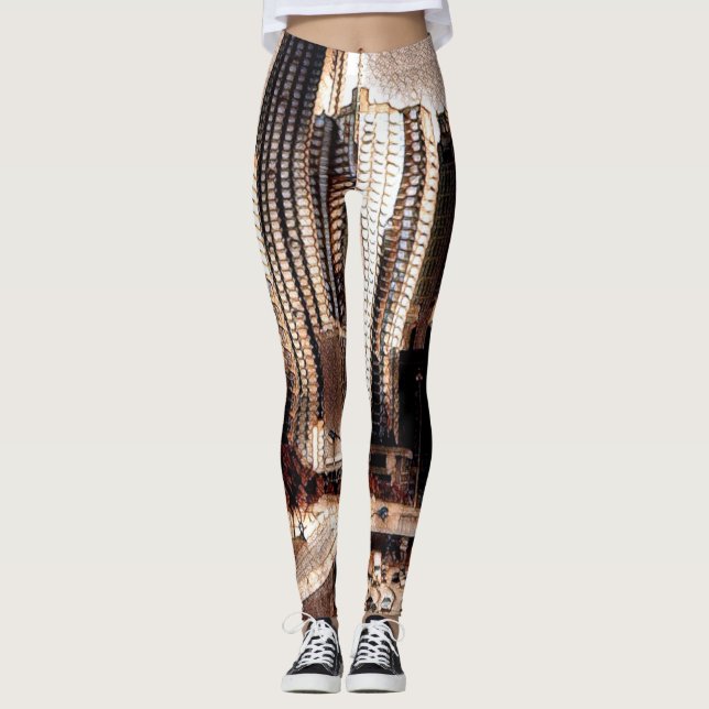 Den Bionic flickan lägger benen på ryggen Cosplay Leggings (Framsida)