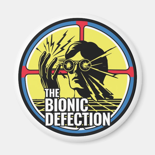 Den bioniska defekten, Electric Man Magnet - Round (Framsidan)