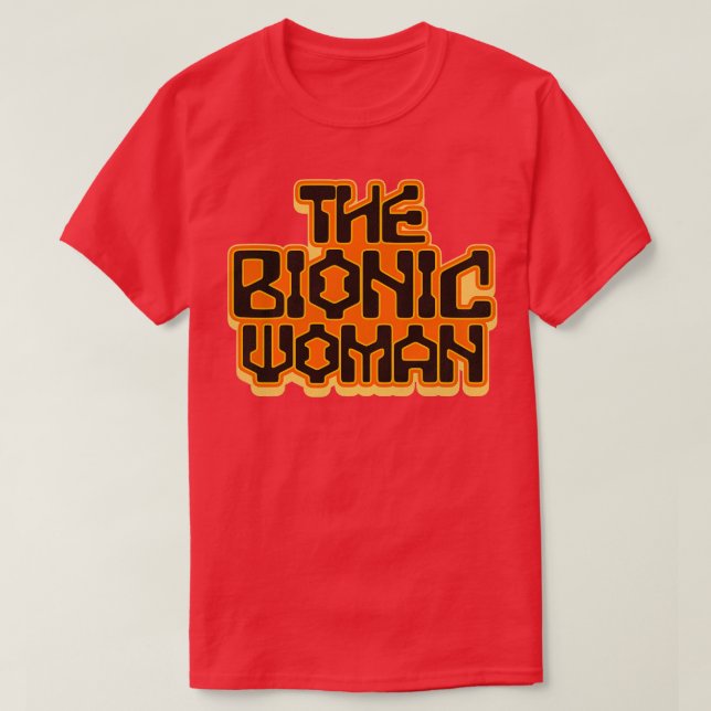 Den bioniska kvinnan t shirt (Design framsida)