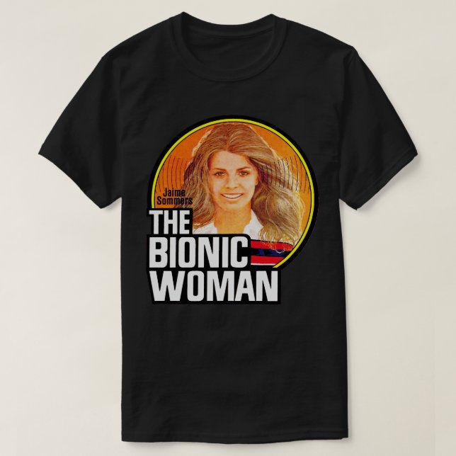 Den bioniska kvinnan t shirt (Design framsida)