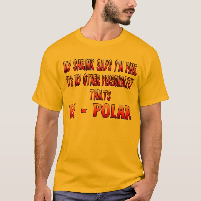 Den bipolära T-shirt.en T-shirt (Framsida)