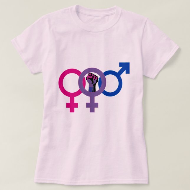 Den bisexuella kvinnan driver LGBT T Shirt (Design framsida)