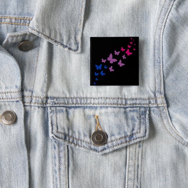 Den bisexuella stolthetsfjärilspromenaden knapp (In Situ)