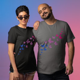 Den bisexuella stolthetsfjärilspromenaden t shirt