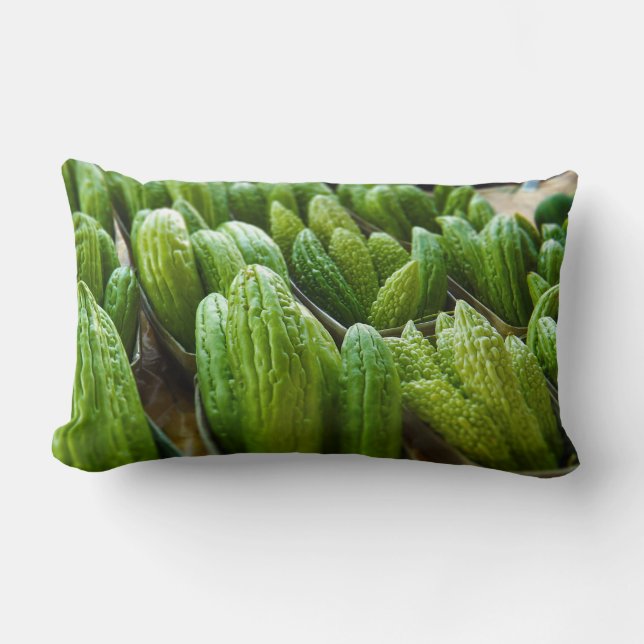 Den bittra melongurkastaden marknadsför Kansas Lumbarkudde (Framsida)