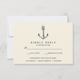 Den blå ankaren | Bröllop OSA med måltid Kort