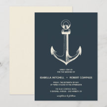 Den blå ankaren | Bröllopsinbjudan