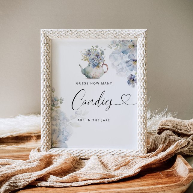 Den blå blommigten baby får gissa hur många kanine poster (Skapare uppladdad)