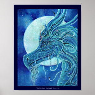 Den blå draken poster av Renee Lavoie
