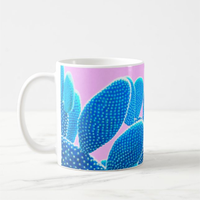 Den blå färgaden på rosans bakgrund. Mode, m Kaffemugg (Vänster)
