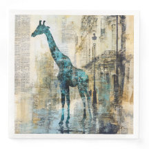 Den blå giraffen i Paris pappersservetter