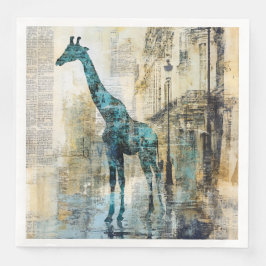 Den blå giraffen i Paris pappersservetter