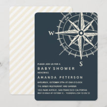 Den blå kompass | Nautical Baby Shower
