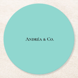 Den blå lådan underlägg papper rund