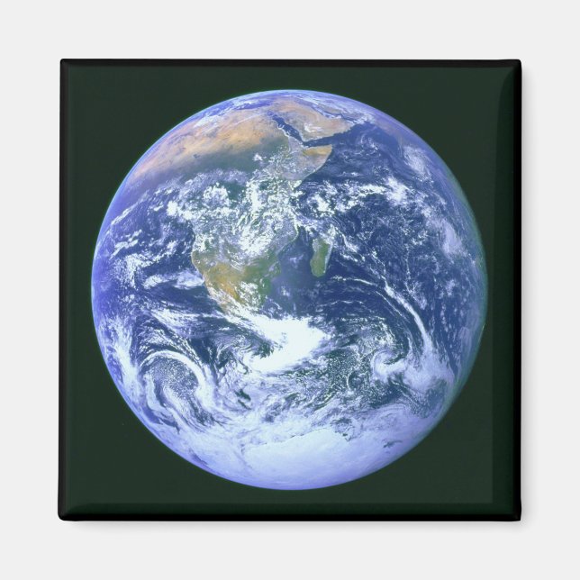 Den blå marbeln - Jord från rymdområdet  Magnet (Framsidan)