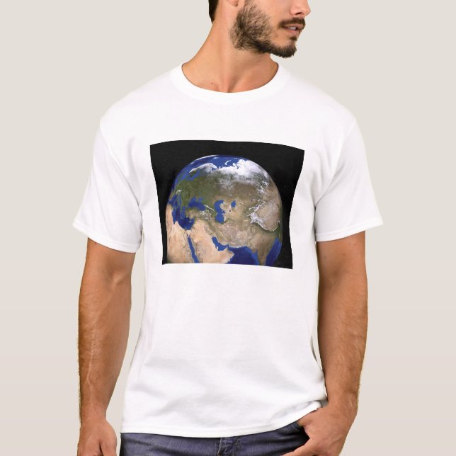 Den blå marbeln nästa Generation T-shirt (Framsida)
