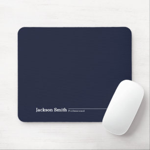 Den blå moderna minimalistiska personligen namn musmatta