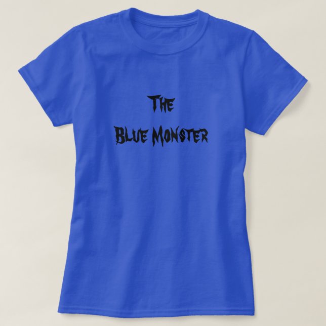 Den blå monstern t-shirt (Design framsida)