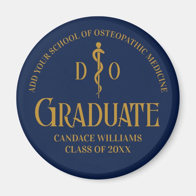 Den blå, osteopatiska läkarskolan Studenten Magnet (Framsidan)
