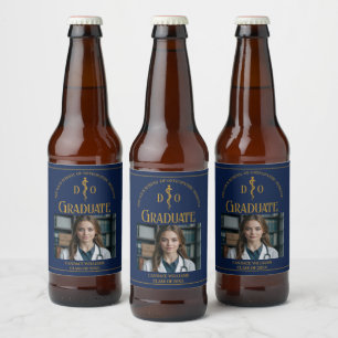 Den blå, osteopatiska läkarskolan Studenten Ölflaska Etikett