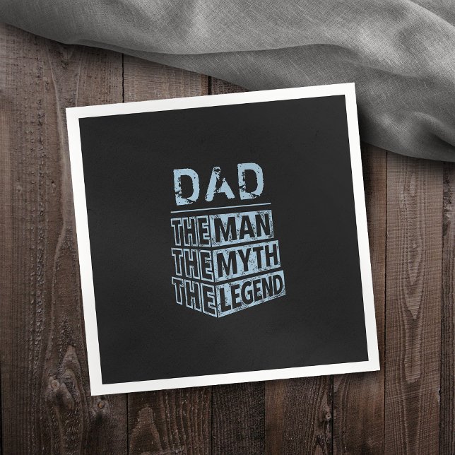 Den blå Personligen Namn människan, myten om sprit Pappersservett (Blue Personalized Name The Man The Myth The Legend Napkins)